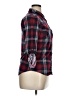 Passport 100% Polyester Plaid Burgundy Long Sleeve Blouse Size 14 - photo 4