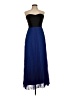 Crystal Doll Color Block Blue Cocktail Dress Size 9 - photo 1