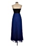 Crystal Doll Color Block Blue Cocktail Dress Size 9 - photo 2