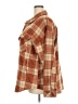 Gilli 100% Polyester Plaid Brown Long Sleeve Blouse Size 2X - photo 5