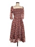 BCBGeneration 100% Polyester Floral Brown Casual Dress Size 6 - photo 1