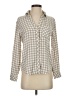 Rails Checkered-gingham Gray 3/4 Sleeve Button-Down Shirt Size XS - photo 1