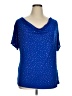 Laura Ashley 100% Rayon Blue Short Sleeve Top Size 1X - photo 1