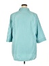 Blair Checkered-gingham Teal 3/4 Sleeve Blouse Size 2X - photo 2