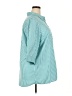 Blair Checkered-gingham Teal 3/4 Sleeve Blouse Size 2X - photo 4
