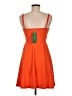 Shein Solid Orange Cocktail Dress Size 6 - photo 2