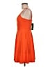 Shein Solid Orange Cocktail Dress Size 6 - photo 5