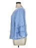 Unbranded 100% Rayon Blue 3/4 Sleeve Blouse Size XL (estimated) - photo 5