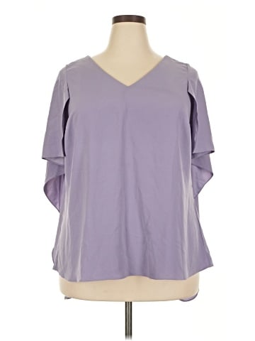 H By Halston Short Sleeve Blouse (view 1)