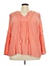 Como Blu Orange Pink 3/4 Sleeve Blouse Size 3X - photo 1