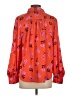 Ann Taylor 100% Polyester Print Red Long Sleeve Blouse Size S - photo 2