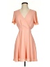 Express Outlet 100% Polyester Solid Orange Casual Dress Size 2 - photo 1
