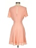 Express Outlet 100% Polyester Solid Orange Casual Dress Size 2 - photo 2