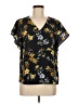 Grace Karin Black Short Sleeve Blouse Size M - photo 1