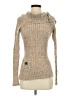 J.J. ALWAYS Tweed Tan Turtleneck Sweater Size S - photo 1