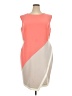 Sandra Darren Color Block Orange Cocktail Dress Size 20W Plus - photo 1
