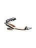 Lucky Brand Silver Black Sandals Size 5 1/2 - photo 1