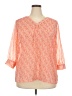 Talbots Outlet 100% Polyester Orange 3/4 Sleeve Blouse Size 2X - photo 1