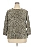 Van Heusen Animal Print Gray 3/4 Sleeve Blouse Size XXL - photo 1