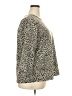 Van Heusen Animal Print Gray 3/4 Sleeve Blouse Size XXL - photo 4