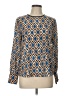 Marella Argyle Blue Tan Long Sleeve Blouse Size EU 42 / US 12 - photo 1