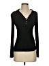 Jun Black Long Sleeve Henley Size S - photo 1