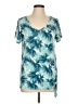 Dept222 Tropical Teal Short Sleeve Top Size L - photo 1