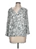 Tart 100% Polyester Animal Print Silver 3/4 Sleeve Blouse Size L - photo 1