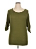 Dots Green 3/4 Sleeve Top Size 1X - photo 1