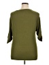 Dots Green 3/4 Sleeve Top Size 1X - photo 2
