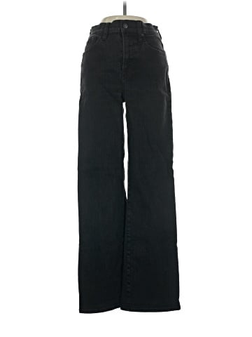 Madewell The Perfect Vintage Wide-Leg Jean in Black Rinse Wash (view 1)