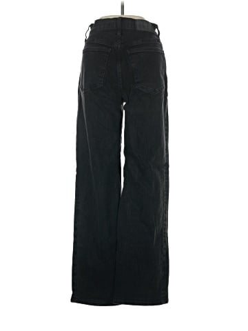 Madewell The Perfect Vintage Wide-Leg Jean in Black Rinse Wash (view 2)