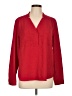 Nine West 100% Polyester Red Long Sleeve Blouse Size L - photo 1