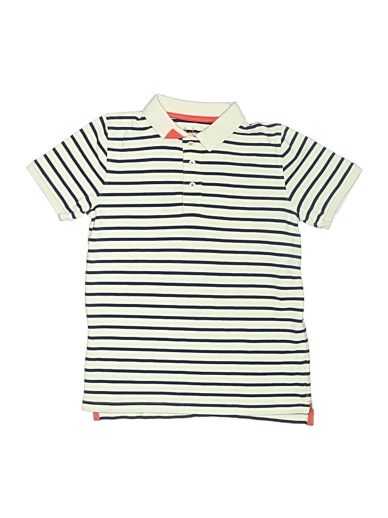 Pre-owned Boden Kids' Short Sleeve Polo Shirt In White