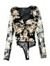 Lulus Floral Black Long Sleeve Blouse Size S - photo 1