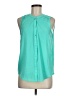American Eagle Outfitters 100% Polyester Teal Sleeveless Blouse Size M - photo 1