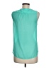 American Eagle Outfitters 100% Polyester Teal Sleeveless Blouse Size M - photo 2