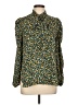 Dna Couture 100% Polyester Green Long Sleeve Blouse Size L - photo 1