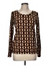 Rafaella Brown Long Sleeve T-Shirt Size M - photo 1