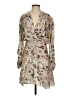 IRO Print Tan Cocktail Dress Size 32 - photo 1