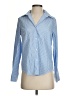 Shein 100% Polyester Stripes Blue Long Sleeve Blouse Size 2 - photo 1