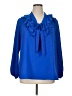 Kasper 100% Polyester Blue Long Sleeve Blouse Size 1X - photo 1