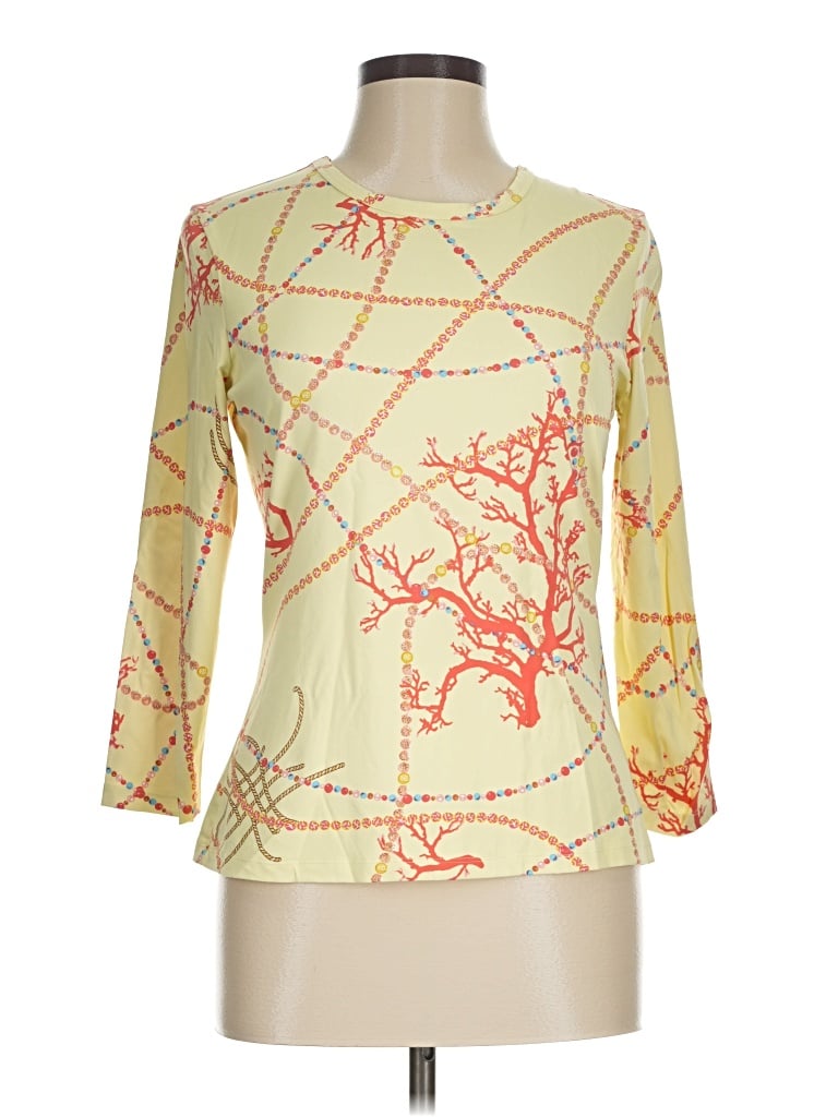 Pre-owned J. Mclaughlin 3/4 Sleeve Blouse In Orange
