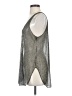 Silence and Noise Metallic Silver Sleeveless Blouse Size S - photo 5