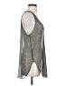 Silence and Noise Metallic Silver Sleeveless Blouse Size S - photo 4