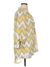 Tacera 100% Polyester Chevron-herringbone Yellow 3/4 Sleeve Blouse Size XL - photo 4