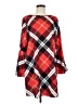 Shein 100% Polyester Argyle Red Casual Dress Size L - photo 1