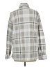 Assorted Brands 100% Polyester Plaid Gray Long Sleeve Blouse Size L - photo 2