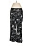 White Print Black Casual Pants Size 2 - photo 1