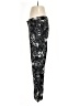White Print Black Casual Pants Size 2 - photo 5